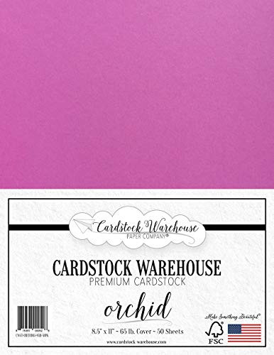 Orchid Cardstock Paper   85 x 11 inch   65 lb   50 Sheets 100  Recycled Cover from Cardstock Warehouse