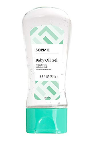 Amazon Brand   Solimo Baby Oil Gel with Aloe   Vitamin E 65 Fluid Ounce