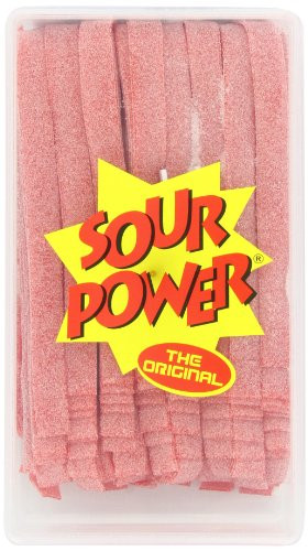 Sour Power Belts Strawberry  150 Count Belts  423 Ounce Tub