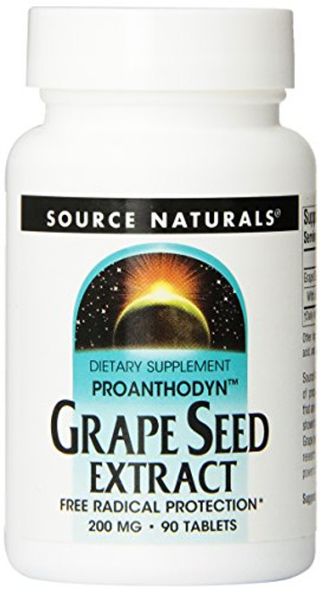 Source Naturals Grape Seed Extract Proanthodyn 200 mg Antioxidant Protection   Supports Healthy Aging Brain   90 Tablets