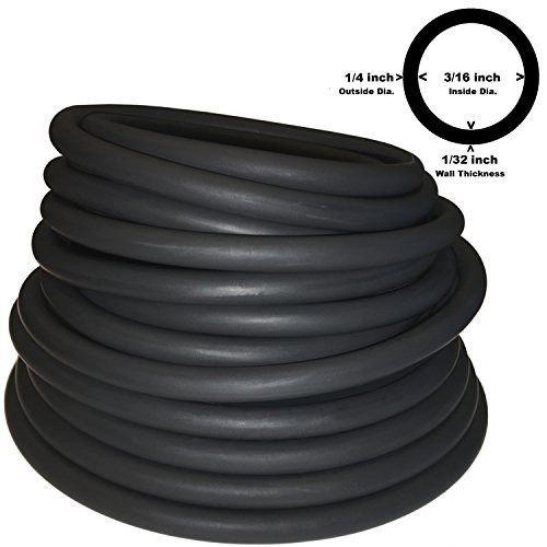 Spearit 1 4  OD 3 16  ID Latex TUBING  602 Black  20FT