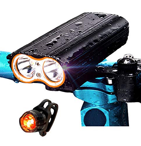 Bike Lights Bicycle Front   Tail Light Super Bright 1200 Lumens USB Rechargeable Bike Headlight Waterproof LED Front   Rear Light Easy to Mount Fits Mountain Road Bike Kids Men Cycling Commuter