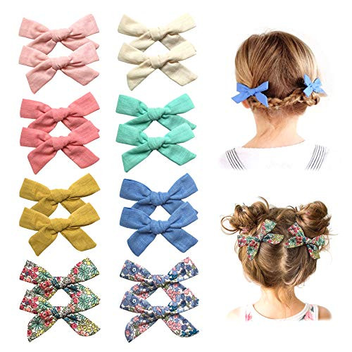 Hair Bows Clips Barrettes Cotton Linen Bows Hair Alligator Clips for Baby Girls Toddlers School Girls Teens by Cherssy Hair Bows Clips Barrettes Cotton Linen Bows Hair Alligator Clips for Baby Girls Toddlers School Girls Teens by Cherssy