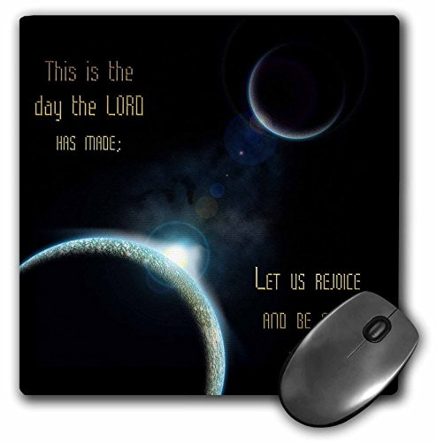 3dRose 8 x 8 x 0.25 Inches Mouse Pad, A Sun Announcing A New Dawn Over A Solar System (mp_99100_1)
