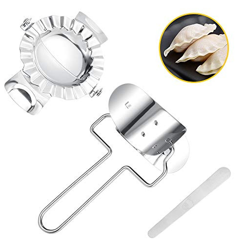 3 Pcs Stainless Steel Dumpling Maker?1 Dumpling Skin Maker 1 Dumpling molds and 1 Stuffing spoon Chinese Dumpling Cutter Pie Ravioli Empanadas Press Mold Kitchen Accessories Large A 3 Pcs Stainless Steel Dumpling Maker?1 Dumpling Skin Maker 1 Dumpling molds and 1 Stuffing spoon Chinese Dumpling Cutter Pie Ravioli Empanadas Press Mold Kitchen Accessories Large A