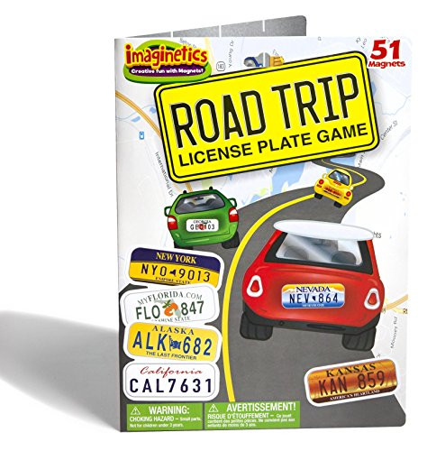 Imaginetics Road Trip License Plate Game  Includes 51 Magnets