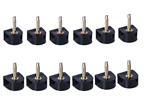 6 Pairs Black Durable U Shape Heel Tips Replacement High Heel Caps Protectors Shoe Repair Tip Taps Shoes Dowels Non Slip Size 11 12 13 mm