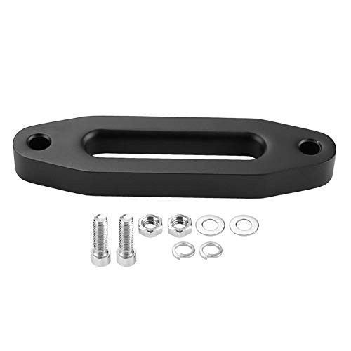 Hawse Fairlead 6inch Black Aluminum Hawse Fairlead for Synthetic Winch Rope Cable ATV