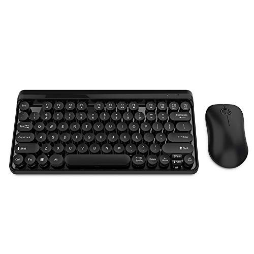 Keyboard Mouse Combo   24G Wireless Multimedia Waterproof Keyboard with Hanging Button and Wireless Mouse Set Suitable for Gaming and Office Black