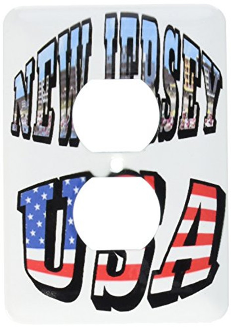 3dRose lsp_60304_6 State Picture Text of New Jersey and Usa Flag Text 2 Plug Outlet Cover 3dRose lsp_60304_6 State Picture Text of New Jersey and Usa Flag Text 2 Plug Outlet Cover
