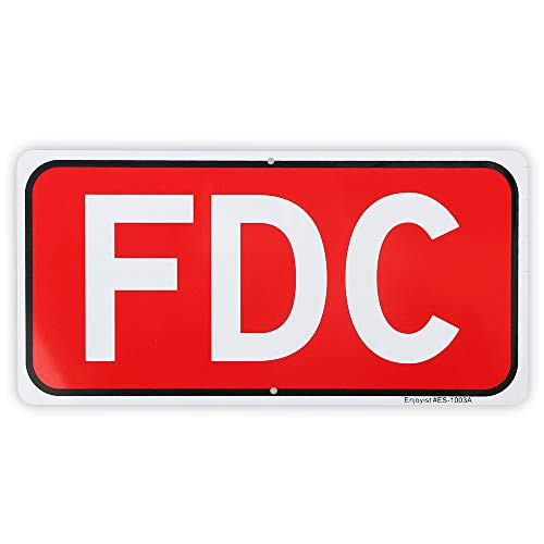 FDC Sign Fire Department Connection Sign 12 x 6    040 Aluminum Sign Rust Free Aluminum UV Protected and Weatherproof