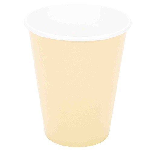Big Party Pack Paper Coffee Cups | 12 oz. | Vanilla Crème | Pack of 40 | Party Supply