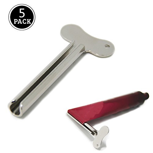 Eshylala 5 Pieces Metal Tube Squeezer Wringer Roller Tube Toothpaste Squeezer Key for Hair Color Dye Hand Cream Cosmetics Paint Tube Eshylala 5 Pieces Metal Tube Squeezer Wringer Roller Tube Toothpaste Squeezer Key for Hair Color Dye Hand Cream Cosmetics Paint Tube