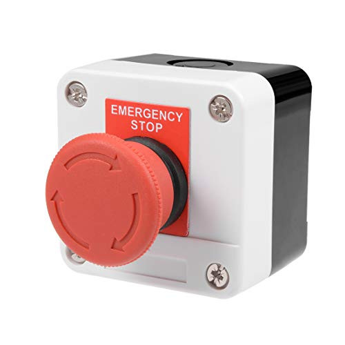 uxcell Emergency Stop Push Button Switch Station Red Mushroom Self Locking400V 10A 6A