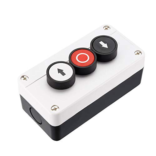 uxcell Push Button Switch Station Momentary NO BlackNC RedNO White 400V 10A 6A