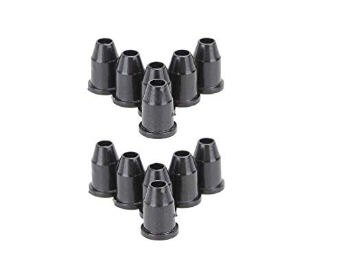 Timiy 12pcs Through Body Guitar String Mounting Ferrules for Guitar Replacement  Black
