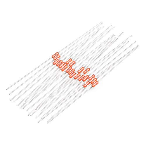uxcell 20PCS NTC Thermistors Resistors MF58 3950B 10K Ohm Glass Sealed Temperature Sensors