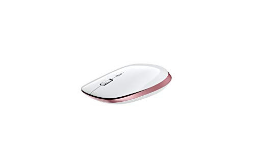Wireless Mouse24G Portable Whisper Quiet Optical Mice Nano ReceiverCompatible LaptopTabletPCNotebook3 Adjustable DPI  Rose Gold