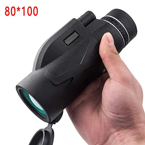 Monocular Telescope 80X100 HD Night Vision Monocular Eyepiece Telescope Waterproof with Phone Tripod   Mount Adapter   BAK4 Prism FMC for Target Shooting Wildlife Scenery Hiking Camp Concert