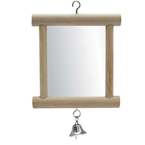 Hypeety Pet Bird Mirror with Bell Interactive Parrot Toy for Parrot Macaw African Greys Budgies Cockatoo Parakeet Cockatiels Conure Lovebird Cage Bells Mirror C Hypeety Pet Bird Mirror with Bell Interactive Parrot Toy for Parrot Macaw African Greys Budgies Cockatoo Parakeet Cockatiels Conure Lovebird Cage Bells Mirror C