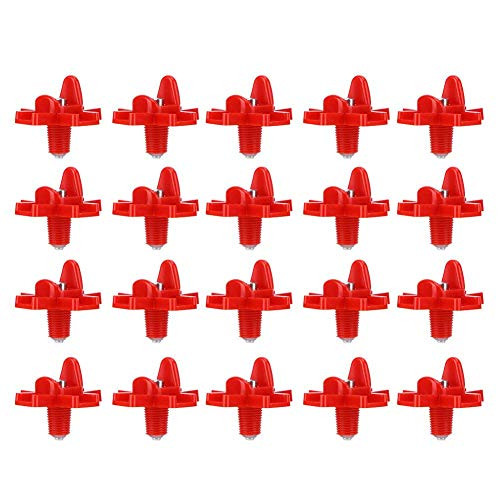 HEEPDD 20Pcs Poultry Water Nipples Chicken Spring Nipples Water Drinker with Horizontal Side Mount for Chickens Bird Quail