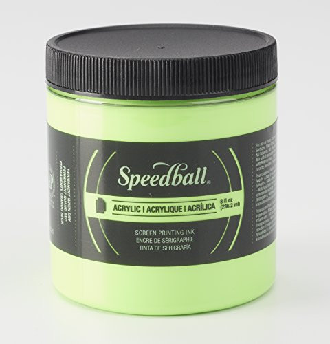 Speedball Acrylic Screen Printing Ink 8 Ounce Fluorescent Lime Green