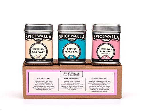 Spicewalla Salt Collection 3 Pack   Cyprus Flake Salt Sicilian Sea Salt Himalayan Pink Salt   Premium Gourmet Salt Assortment