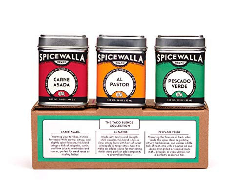 Spicewalla Taco Seasoning 3 Pack Collection   Carne Asada Al Pastor Pescado Verde   Non GMO No MSG Gluten Free Spicewalla Taco Seasoning 3 Pack Collection   Carne Asada Al Pastor Pescado Verde   Non GMO No MSG Gluten Free