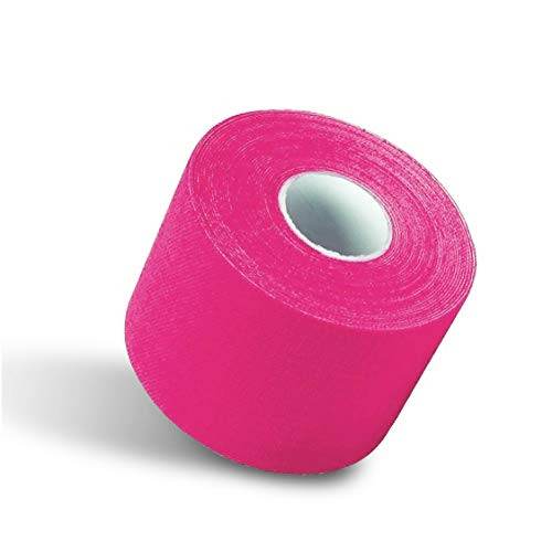 Spidertech Single Roll  Pink  Preferred by Athletes Reduce Pain and Inflammation high Grade Cotton Material Help re Train Muscles Kinesiology Tape for Shoulder Knee Back Legs Calf etc