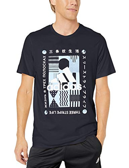 adidas Men s Global Citizens International Amplifier Tee Legend Ink Medium adidas Men s Global Citizens International Amplifier Tee Legend Ink Medium