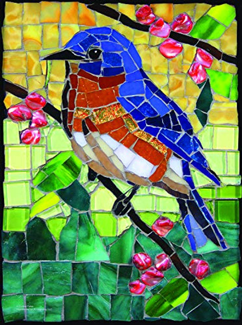 Stained Glass Bluebird 1000 pc Jigsaw Puzzle by SUNSOUT INC