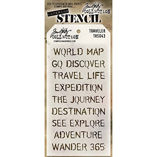 Stampers Anonymous Tim Holtz Layered Travelers Stencil 4125 x 85