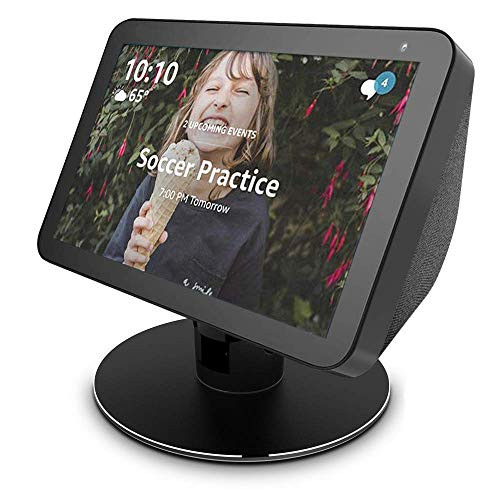 Echo Show 8 Adjustable Aluminum Swivel Stand Stand for Amazon Echo Show 8 Horizontal 360 Rotation Longitudinal Angle Change Base black ES012 01
