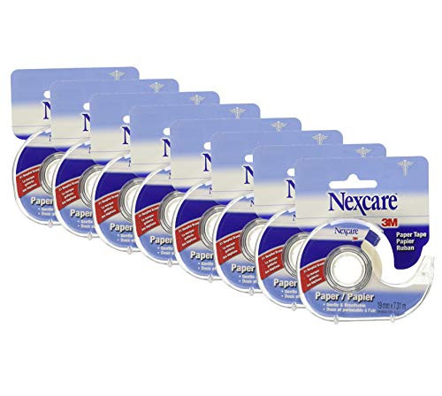 Nexcare Gentle Paper First Aid Tape with Dispenser 3 4 in x 8 yds Pack of 8