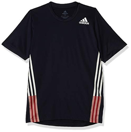 adidas Men s Freelift 3 Stripe  Tee Legend Ink X Large