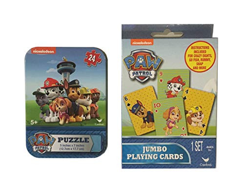 Paw Patrol Jumbo Playing Cards and Puzzle Tin Set (Paw Patrol)