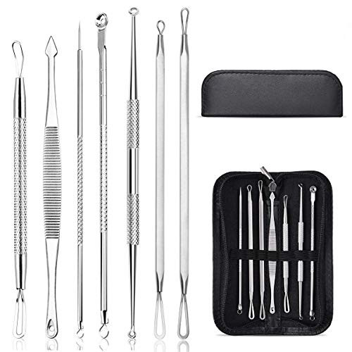 YANGXU Pimple Blackhead Remover Acne Needle Stainless Steel Kit Whitehead Blemish Comedone Pore Acne Extractor 7 Pcs Kit