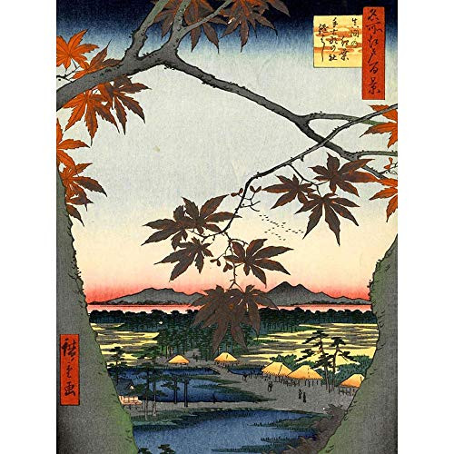 Wee Blue Coo Painting Japanese Woodblock Maple Tree Mountains Unframed Wall Art Print Poster Home Decor Premium Wee Blue Coo Painting Japanese Woodblock Maple Tree Mountains Unframed Wall Art Print Poster Home Decor Premium