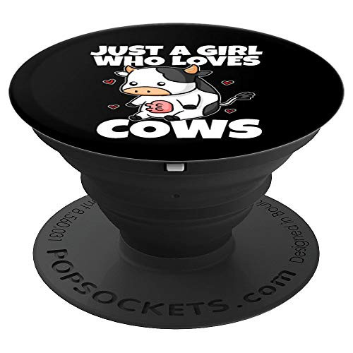 Just A Girl Who Loves Cow Cute Cow Costume Milk Farmer PopSockets Grip and Stand for Phones and Tablets Just A Girl Who Loves Cow Cute Cow Costume Milk Farmer PopSockets Grip and Stand for Phones and Tablets