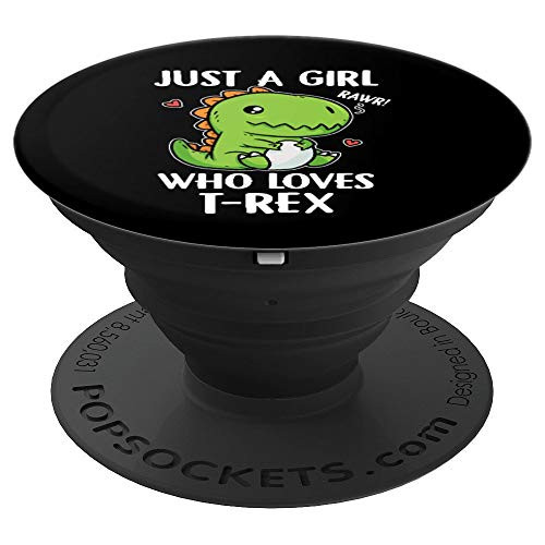Just A Girl Who Loves T Rex Cute Dinosaur T Rex Costume PopSockets Grip and Stand for Phones and Tablets