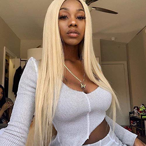 Lisagao Kanekalon Fiber 13x6 Lace Front Wigs Pre Plucked Long Straight Real Natural Heat Resistant Synthetic Wigs for Black Women 613 Blonde Glueless Transparent Lace with Baby Hair Lisagao Kanekalon Fiber 13x6 Lace Front Wigs Pre Plucked Long Straight Real Natural Heat Resistant Synthetic Wigs for Black Women 613 Blonde Glueless Transparent Lace with Baby Hair