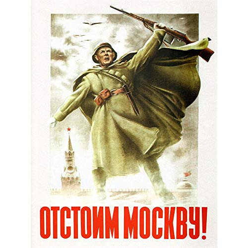 Wee Blue Coo War Propaganda Ww2 Defend Moscow Red Army Soviet Union Vintage Unframed Wall Art Print Poster Home Decor Premium