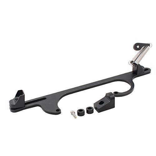 XtremeAmazing Adjustable Throttle Cable Bracket for 4150 4160 Series Carburetors Aluminum Anodized Black
