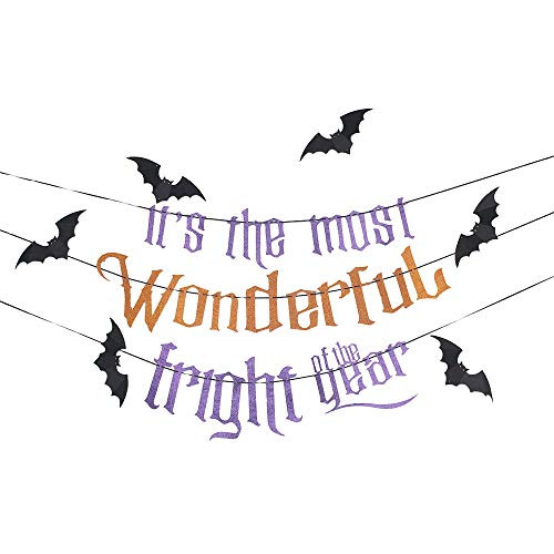 Halloween Banner It s The Most Wonderful Fright of The Year Banner for Scary Halloween Theme Party Decorations Happy Halloween Banner for Mantle Fireplace Home Garland Halloween Decor Indoor Outdoor Halloween Banner It s The Most Wonderful Fright of The Year Banner for Scary Halloween Theme Party Decorations Happy Halloween Banner for Mantle Fireplace Home Garland Halloween Decor Indoor Outdoor