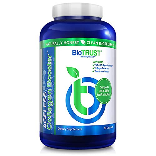BioTRUST Ageless Collagen Booster Powerfully Support Beauty from Within Plant Based Collagen Builder Glowing Skin Gorgeous Hair Beautiful Nails Healthy Joints 60 Capsules 30 Servings BioTRUST Ageless Collagen Booster Powerfully Support Beauty from Within Plant Based Collagen Builder Glowing Skin Gorgeous Hair Beautiful Nails Healthy Joints 60 Capsules 30 Servings