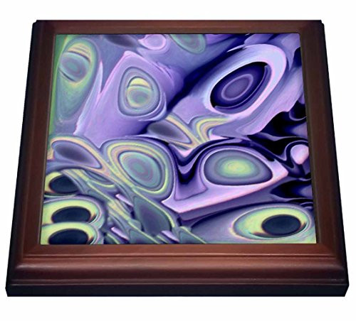 3dRose Surreal Purple and Green Alien Rocket About to Shoot Off Into Space Trivet with Ceramic Tile 8 by 8  Brown