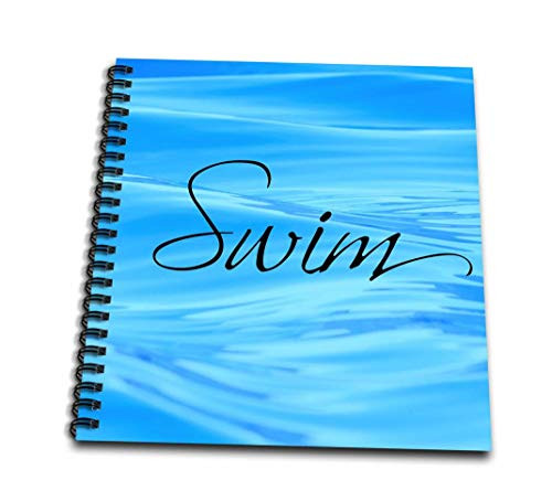 3dRose db 180139 1 Swim Water Background Pool Water Drawing Book 8 by 8 Inch