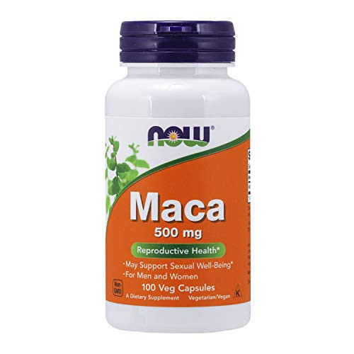 NOW Supplements Maca  Lepidium meyenii  500 mg For Men and Women Reproductive Health* 100 Veg Capsules