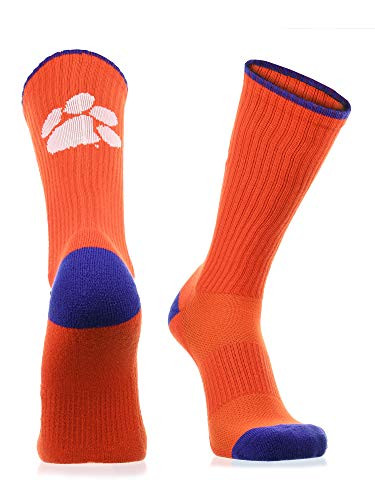 Clemson Tigers Socks Campus Legend Crew  Orange Purple White Large