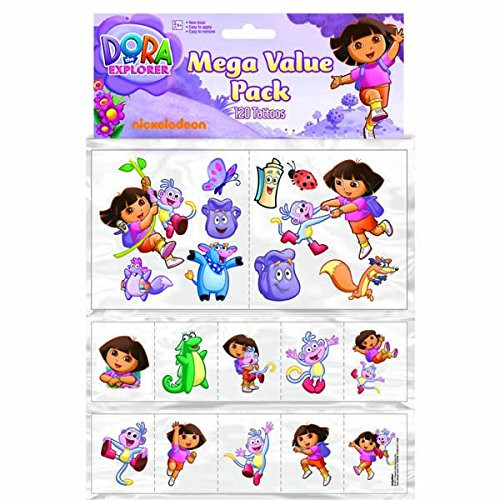 Dora Tattoo Mega Value Pack | Party Favor | 120 Ct.
